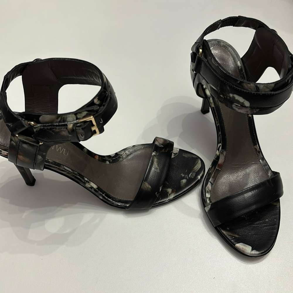 Jason Wu sandals.  Beautiful floral on black
